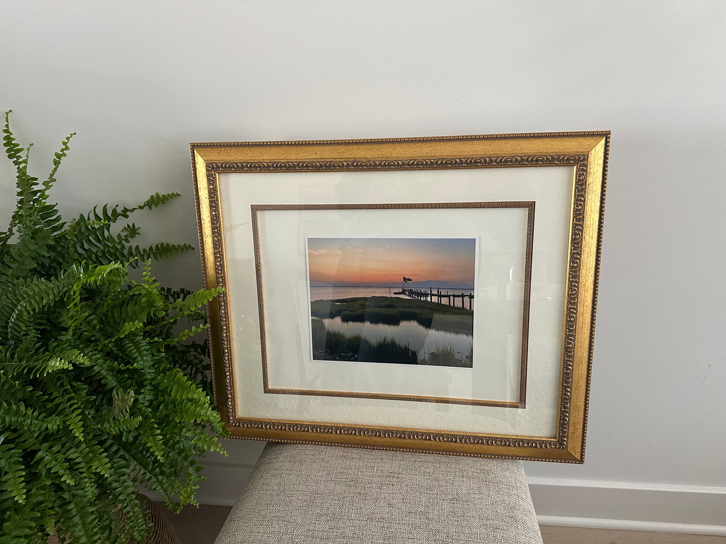 Sunset on the Bay Long Beach Island Framed Print