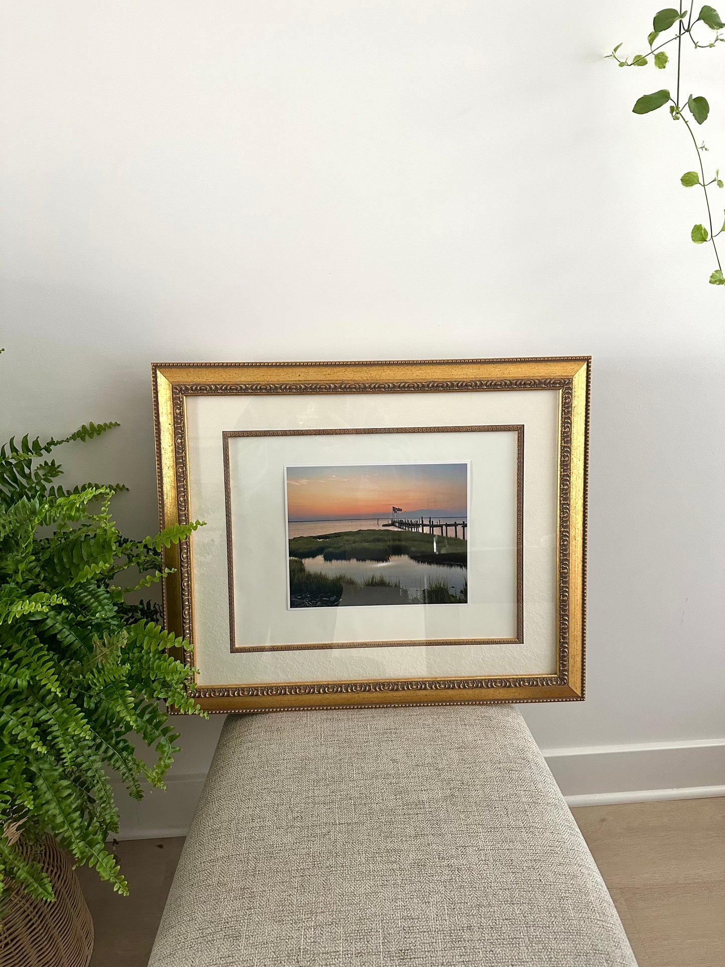 Sunset on the Bay Long Beach Island Framed Print